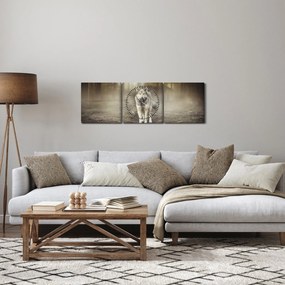 Kép - erdő őr (órával) (90x30 cm)