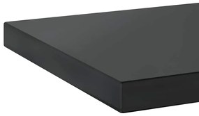 2 db fekete rozsdamentes acél fali polc 75 x 30 x 3 cm