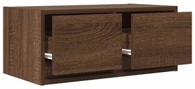 2 db barna tölgy színű szerelt fa TV-szekrény 60x31x25,5 cm