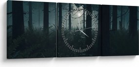 Kép - Páfrányok a holdfényben (órával) (90x30 cm)