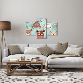 Kép - vidám mackók (90x60 cm)