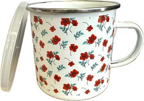 Zománcozott bögre Smukee fedéllel 700ml