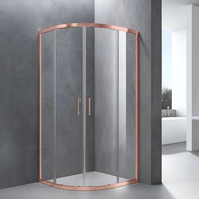 Murcia || Rose Gold íves zuhanykabin 90x90, 190cm, 6mm, NANO