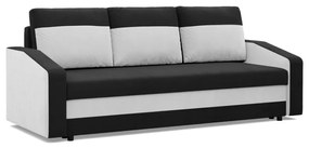 Hewlet kanapéágy, szövet anyag, bonell töltet, fekete - fehér