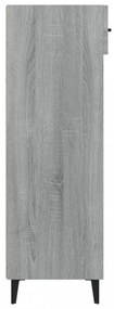 szürke sonoma színű szerelt fa cipőszekrény 60 x 35 x 105 cm