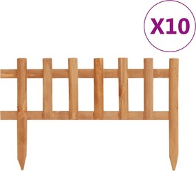 vidaXL 10 db fenyő gyepszegély 4,4 m