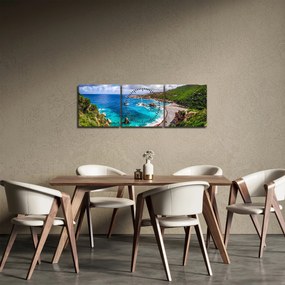 Kép - Szardínia (órával) (90x30 cm)