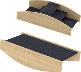 PawHut 2 az 1-ben Kutya Hintája, Fa Kutya Agilitási Hinta, Kutya Agilitási Rampa Kisebb és Közepes Kutyák számára 15 kg-ig, Egyensúlyért, Magabiztossá