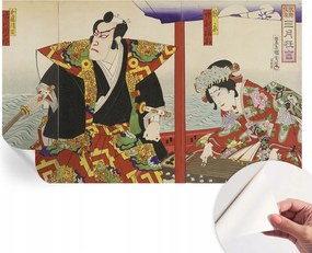 Dekoratív Öntapadós Tapéta Divatos Minták Japán Színház 416x254 cm