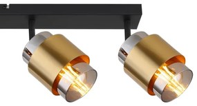 Globo 15560-4 - Spotlámpa MILLEY 4xE27/40W/230V fekete/réz