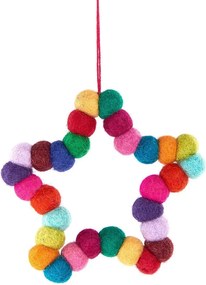 HANG ON karácsonyfadísz, filc csillag 9cm