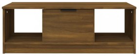 barna tölgyszínű szerelt fa dohányzóasztal 102 x 50 x 36 cm