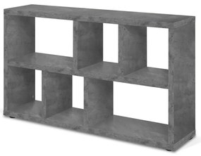 Szürke könyvespolc beton dekorral 150x83 cm Berlin – TemaHome