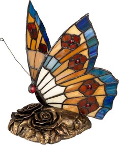 Quoizel tiffany asztali lámpa tiffany animal barna sokszínű elsqz-obutterfly-tl