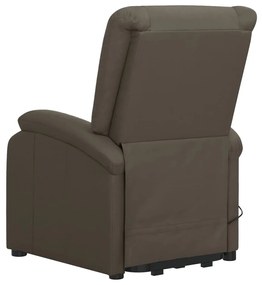 Szürke műbőr felállást segítő fotel