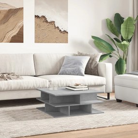 Betonszürke szerelt fa dohányzóasztal 70x70x29 cm