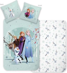 Disney Jégvarázs Forest Adventure gyerek, ovis ágyneműhuzat 100×135 cm, 40×60 cm