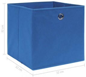 10 db kék szövet tárolódoboz 32 x 32 x 32 cm