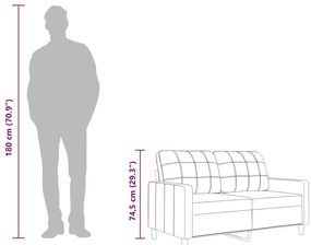 vidaXL kétszemélyes sötétszürke szövetkanapé 140 cm