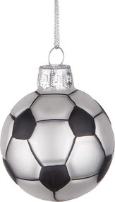 HANG ON üveg karácsonyfadísz, focilabda Ø6cm