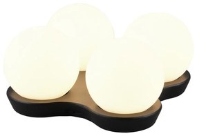 Fekete-fehér LED asztali lámpa (magasság 9 cm) Lorna – Trio