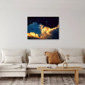 Ejtőernyős a felhőkben képe (70x50 cm)
