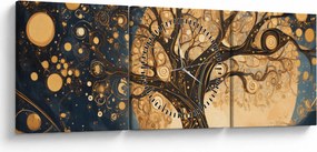 Kép – Szürrealista fa (órával) (90x30 cm)