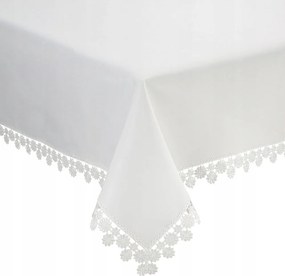 Abrosz dekoratív Laura 145x300 Eurofirany fehér csipkével díszített