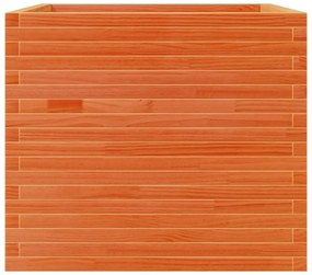 viaszbarna tömör fenyőfa kerti virágláda 80 x 80 x 68,5 cm