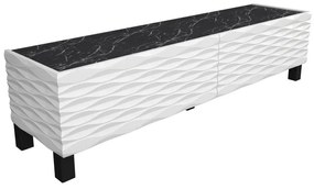 TV szekrény Lerze - White, Black