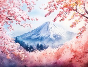 Canvas Vászonkép Tájkép Japán Hegy Vulkán Fuji Fudzsi Ázsia 80x60