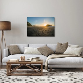 Tengerpart képe (üvegen) (70x50 cm)
