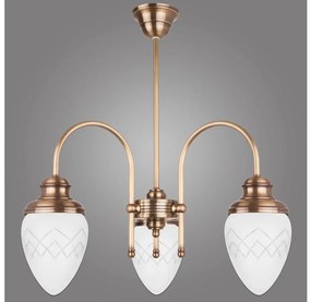 Kemar RI/3/M - Csillár rúdon RINAMA 3xE27/60W/230V sárgaréz