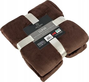 Puha mikroszálas takaró Luna Barna 150x200 cm Ágytakaró Pléd