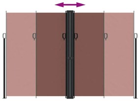 barna behúzható oldalsó napellenző 220 x 1000 cm