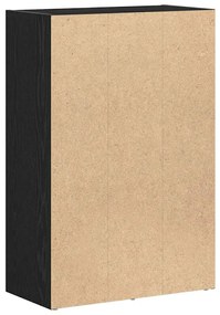 fekete tölgy szerelt fa könyvszekrény/szobaosztó 60,5x30x90 cm