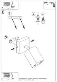 Sollux SL.1035 - Fali spotlámpa KEKE 1xGU10/40W/230V tölgy