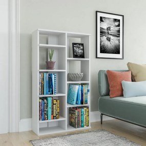 Polcos tároló könyvespolc 72x25x124cm barna KH14-3