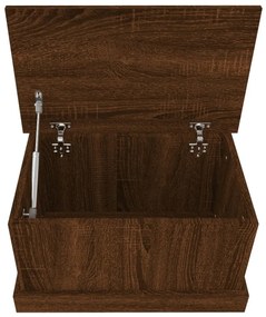 barna tölgy színű szerelt fa tárolóláda 50x30x28 cm