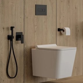 OMNIRES NL80510BL - WC-papír tartó NELSON matt fekete