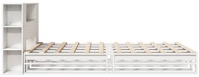 fehér tömör fa könyvespolcos ágy matrac nélkül 120 x 200 cm