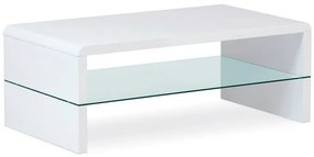 Magasfényű fehér dohányzóasztal. 110x60x40cm AHG-402 WT