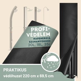 BOW napelemes zuhanyzó, 20l, fekete Monzana