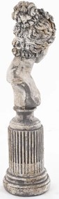 Szobor Dekorfigura Dekoratív cement Szürke 36x11x9cm