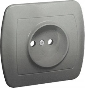 Dugaszoló aljzat szimpla földelés nélkül Szürke 16A