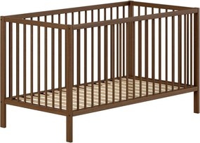 Barna bükkfa babaágy levehető oldallal-állítható magassággal 70x140 cm Dino – Vipack