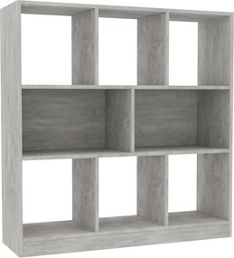vidaXL betonszürke szerelt fa könyvszekrény 97,5 x 29,5 x 100 cm