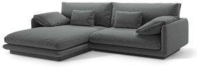 Sötétszürke sarokkanapé (bal oldali) Torino – Micadoni Home