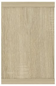 6 db sonoma tölgy szerelt fa négyszögű fali polc 60x15x23cm