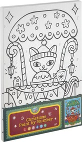 Karácsonyi Festive Cat számos kifestő szett A4